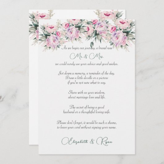 Bigadvies wil roze volken advieskaart (Voorkant / Achterkant)