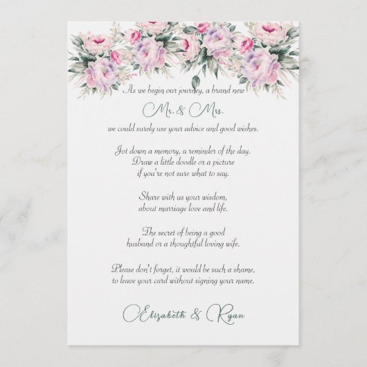 Bigadvies wil roze volken advieskaart (Voorkant)