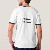 Bigamy heeft één vrouw te veel. TeeShirt T-shirt (Achterkant volledig)