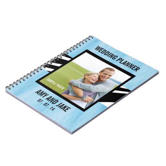 Biganner notebook Foto Zebra blauw Notitieboek (Linkerzijde)