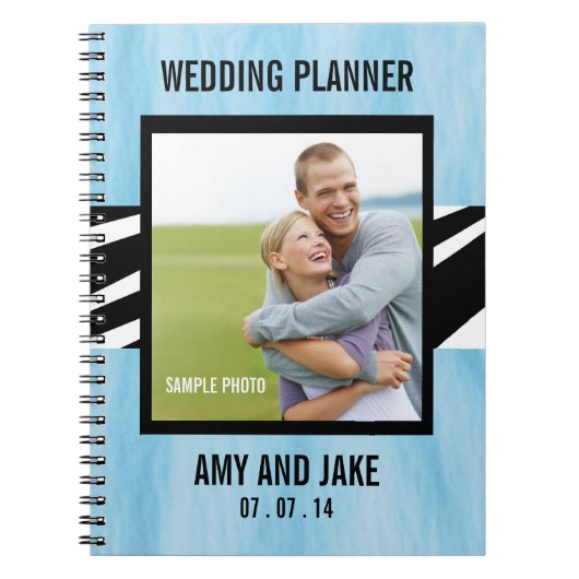 Biganner notebook Foto Zebra blauw Notitieboek (Voorkant)