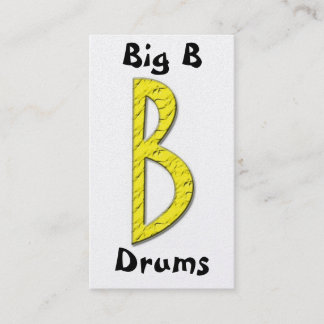 BigBdrumslogo2, Big B, Drums Visitekaartje