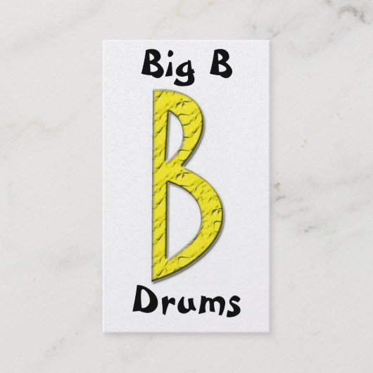 BigBdrumslogo2, Big B, Drums Visitekaartje (Voorkant)