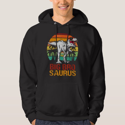 Bigbrosaurus Rex Dinosaur Big Bro Saurus Brother F Hoodie (Voorkant)