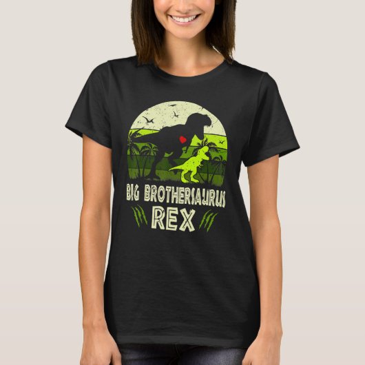 Bigbrosaurus Rex Dinosaur Big Bro Saurus Brother F T-shirt (Voorkant)