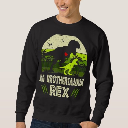 Bigbrosaurus Rex Dinosaur Big Bro Saurus Brother F Trui (Voorkant)