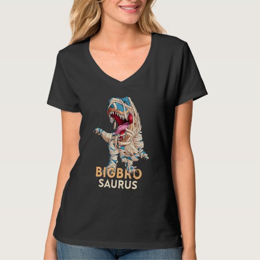 Bigbrosaurus Rex Dinosaur Grote Bro Saurus Broer F T-shirt (Voorkant)