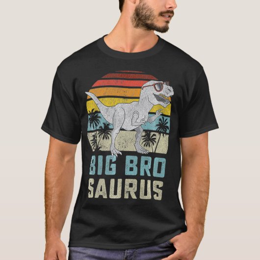 Bigbrosaurus T Re Dinosaur Big Bro Saurus Brother T-shirt (Voorkant)