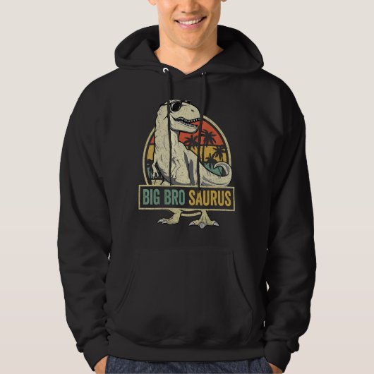 Bigbrosaurus T Rex Dinosaur Big Bro Saurus Brother Hoodie (Voorkant)