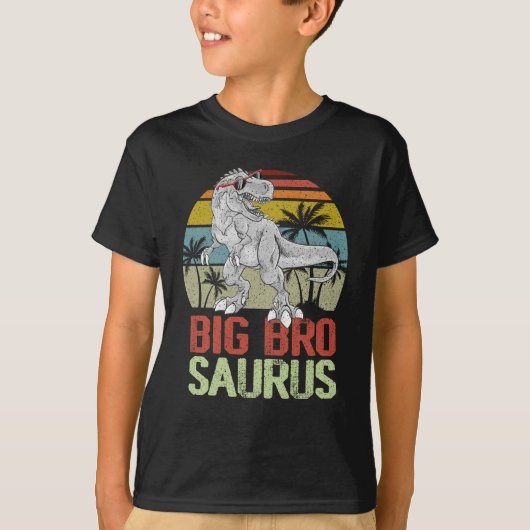 Bigbrosaurus T Rex Dinosaur Big Bro Saurus Brother T-shirt (Voorkant)