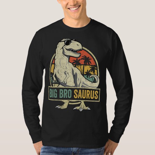 Bigbrosaurus T Rex Dinosaur Big Bro Saurus Brother T-shirt (Voorkant)
