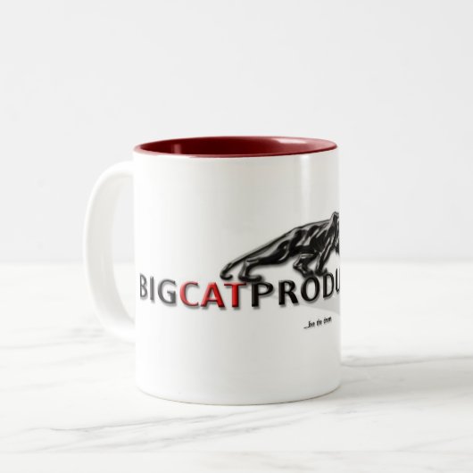 BIGCATPRODUCTIE-LOGO TWEEKLEURIGE KOFFIEMOK (Voorkant links)
