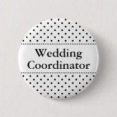 Bigcoördinator pinback button voor bruiloften (Voorkant)