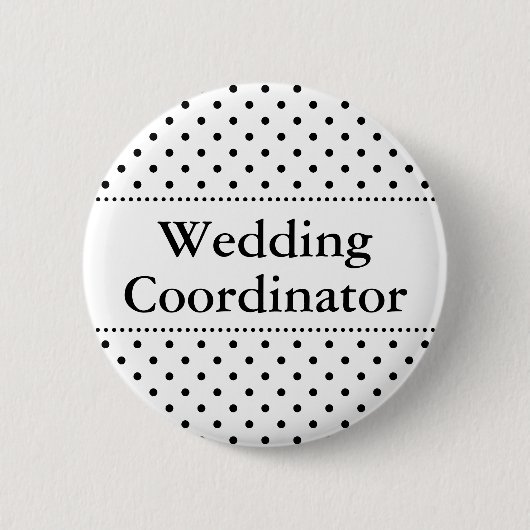 Bigcoördinator pinback button voor bruiloften (Voorkant)