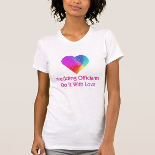 Bigende ambtenaren doen het met liefde t-shirt