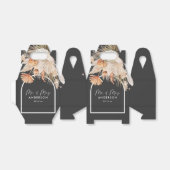 Bigende elegante natuurlijke botanische pamapgras  bedankdoosjes (Uitgevouwen)