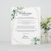 Bigende rondweg Geometric Floral Greenery (Staand voorkant)