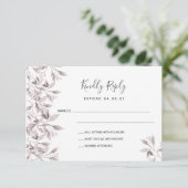 Bigende stoffige roos witte botanische RSVP (Staand voorkant)