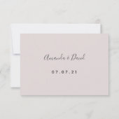 Bigende stoffige roos witte botanische RSVP (Achterkant)