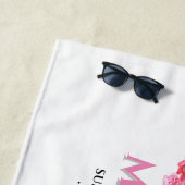 Bigende waterverf roos "ZULLEN JULLIE ZIJN" Strandlaken (In situ)