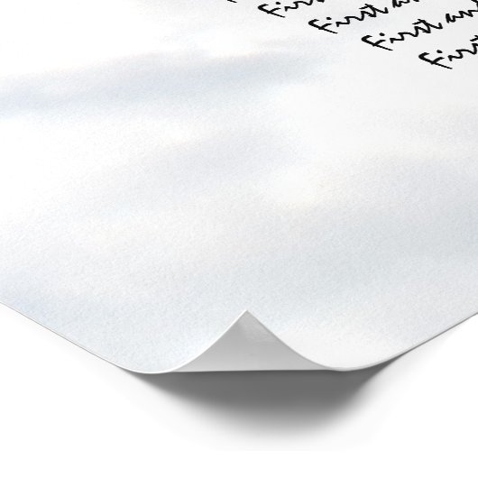 Bigende zegenkaart Bride Groom Bridal Guests Poster (Hoek)