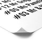 Bigende zitplaats Poster White Floral 36x60 (Hoek)