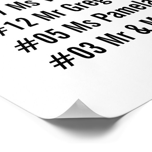 Bigende zitplaats Poster White Floral 36x60 (Hoek)