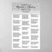 Bigende zitplaats Poster White Floral 36x60 (Voorkant)