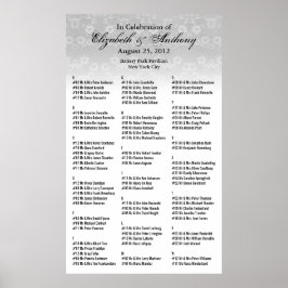 Bigende zitplaats Poster White Floral 36x60