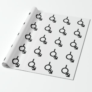 Bigender Androgyn en Neutrois-gendersymbool Cadeaupapier