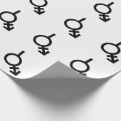 Bigender Androgyn en Neutrois-gendersymbool Cadeaupapier (Hoek)