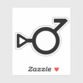 Bigender Derde Geslacht Geslachts Symbool Sticker (Vel)