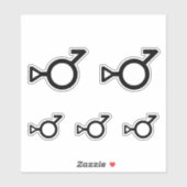 Bigender Derde Geslacht Geslachts Symbool Sticker (Vel)