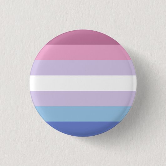Bigender Flag Badge Ronde Button 3,2 Cm (Voorkant)