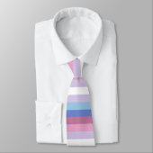Bigender Flag Striped Pride Stropdas (Gebonden)
