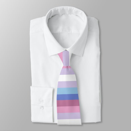 Bigender Flag Striped Pride Stropdas (Gebonden)