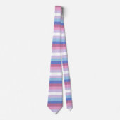 Bigender Flag Striped Pride Stropdas (Voorkant)