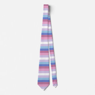 Bigender Flag Striped Pride Stropdas