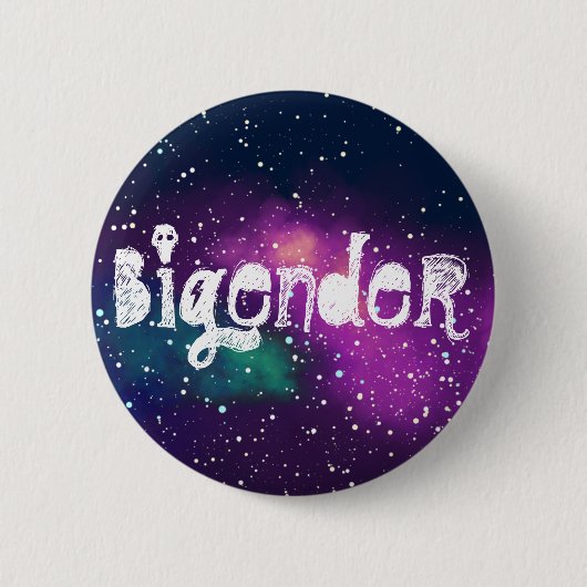 Bigender  Galaxy Identity Ronde Button 5,7 Cm (Voorkant)