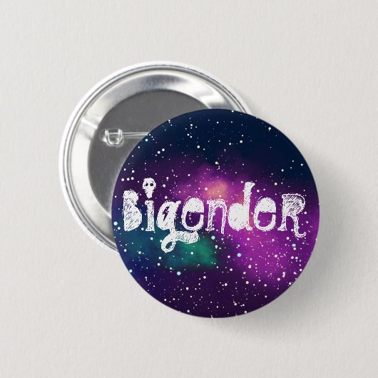 Bigender Galaxy Identity Ronde Button 5,7 Cm (Voorkant /achterkant)