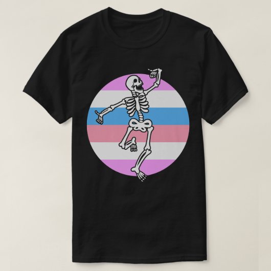 Bigender Gay Skeleton Nonbinary Geslacht T-shirt (Design voorkant)