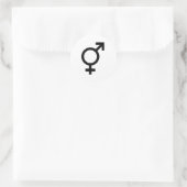 Bigender-gendersymbool Ronde Sticker (Tas)