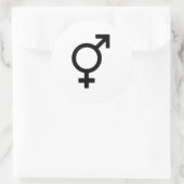 Bigender-gendersymbool Ronde Sticker (Tas)
