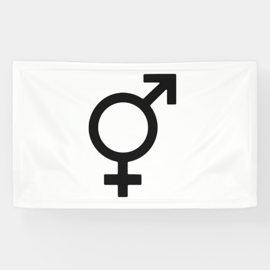Bigender-gendersymbool Spandoek (Horizontaal)