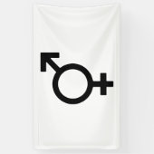 Bigender-gendersymbool Spandoek (Verticaal)