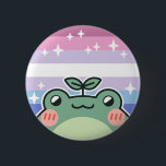 Bigender LGBT Pride Vlag Kikker Ronde Button 5,7 Cm<br><div class="desc">Vier liefde,  verscheidenheid en de magie van natuur met deze schattige LGBT kikker! 🌈🐸 Draag je trots met stijl door dit ontwerp te sporten op kleding of accessoires.</div>