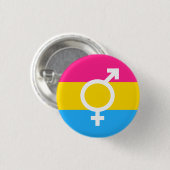 Bigender Pansexual Flag Symbol Ronde Button 3,2 Cm (Voorkant /achterkant)