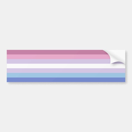 Bigender Pride Bumpersticker (Voorkant)