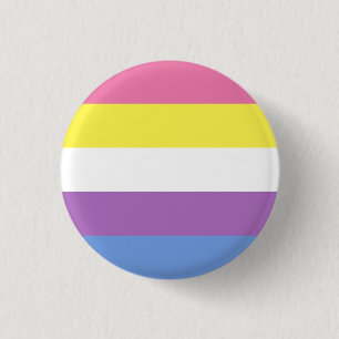 Bigender Pride Button (Yellow)