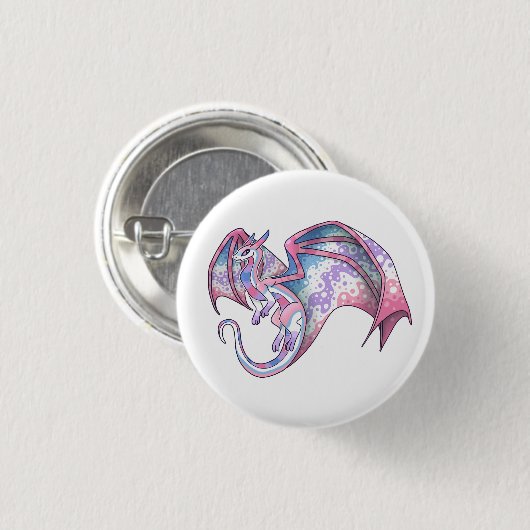 Bigender Pride Dragon Ronde Button 3,2 Cm (Voorkant /achterkant)